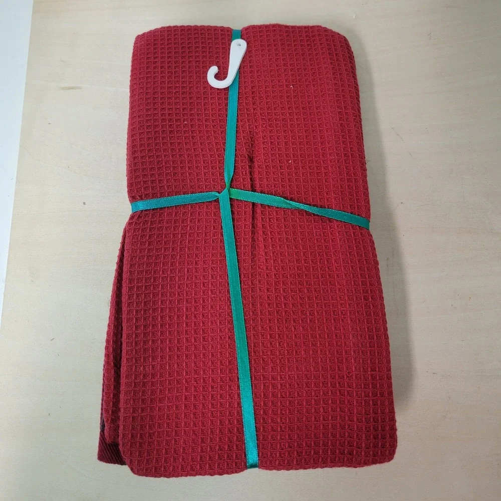Casual Home‎ Christmas Kitchen Towel Set of 2 Buffalo Plaid Tree Hook New